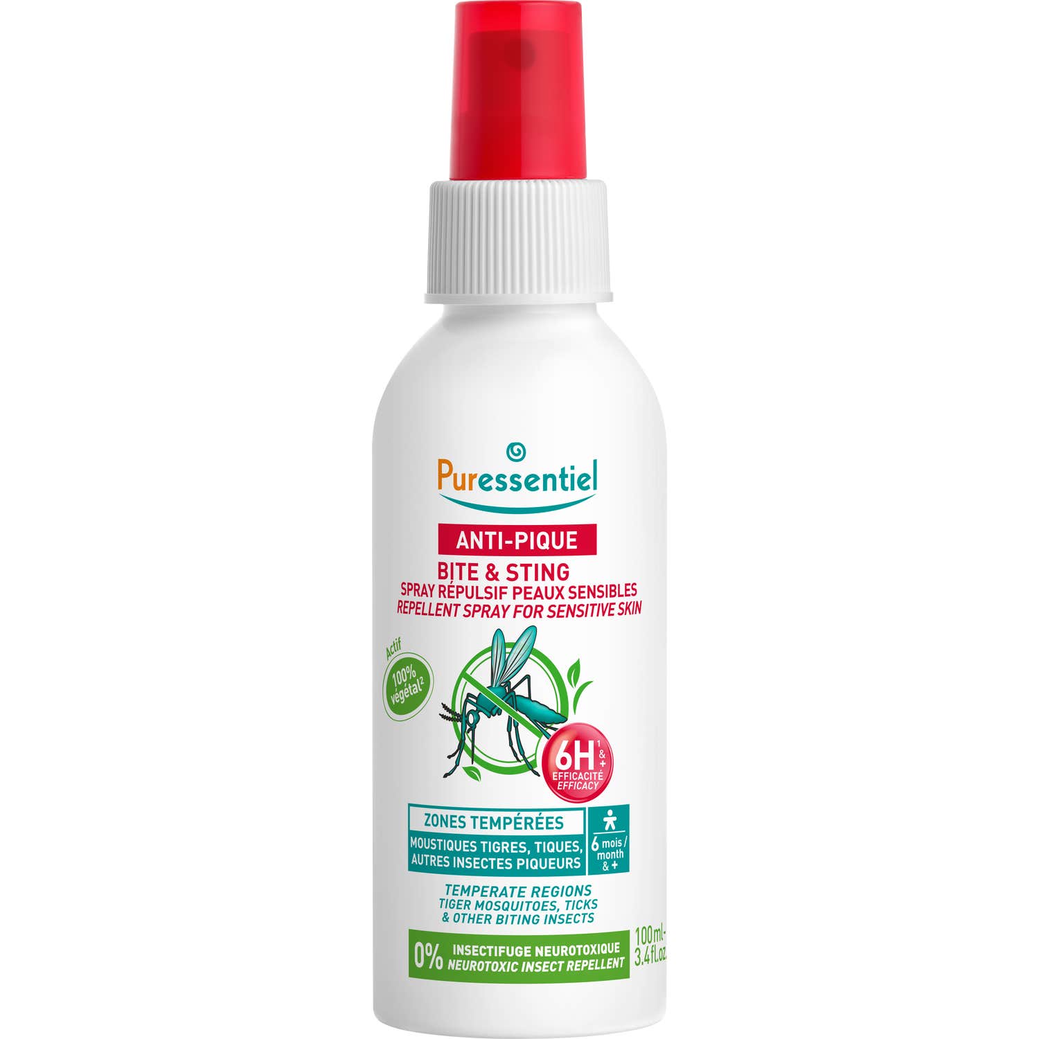 Puressentiel Spray Répulsif Peaux Sensibles Anti-Pique 100ml