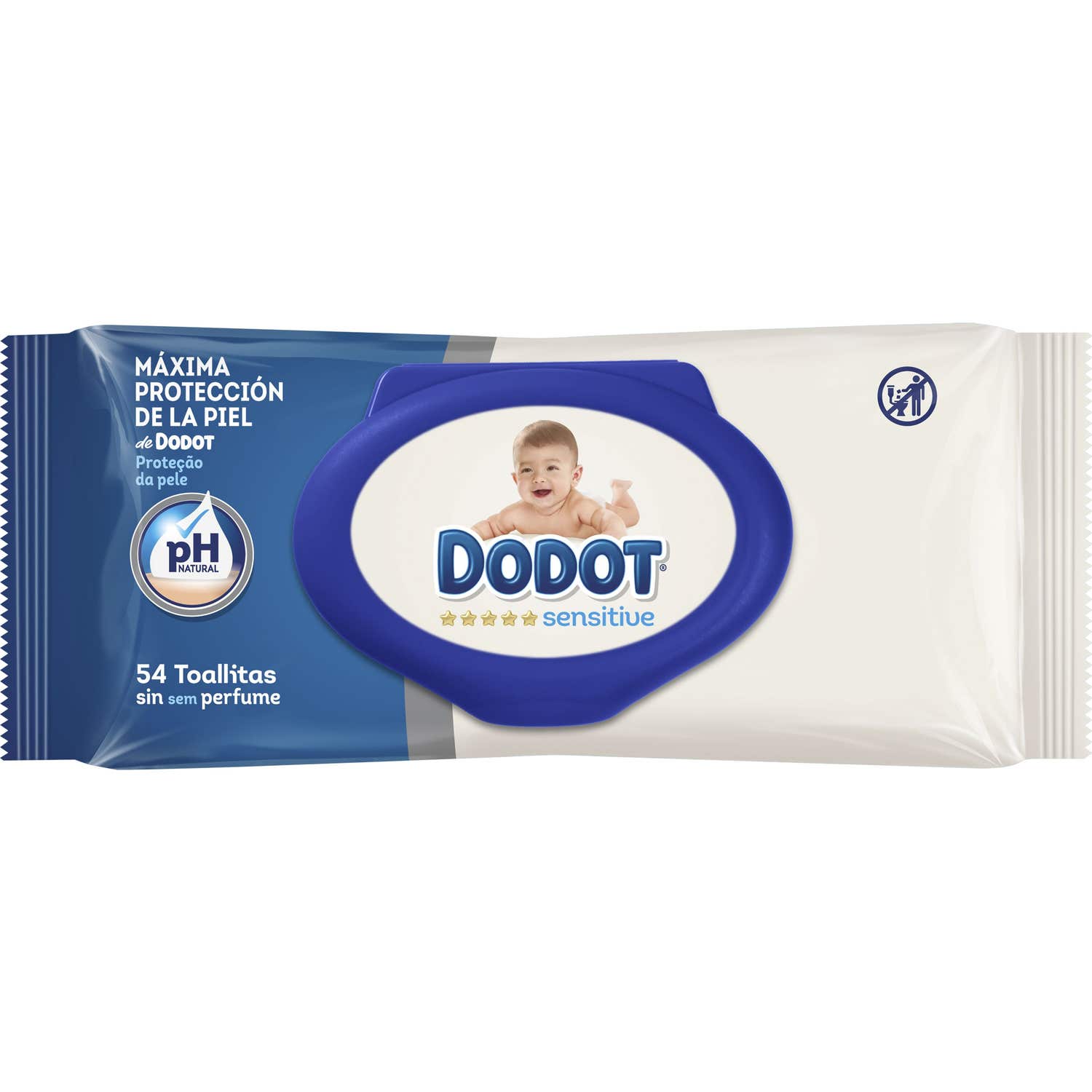 Dodot Dodot Sensitive Lingettes rechargeables non parfumées 54pcs