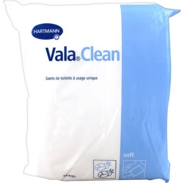 Hartmann Vala Clean Gants De Toilette Usage Unique 50 Pièces