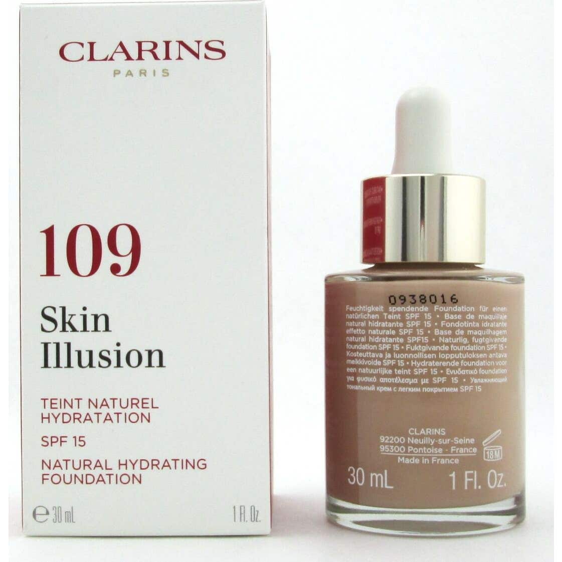 Clarins Skin Illusion Teint Naturel Hydratation SPF15 109 Blé 30ml