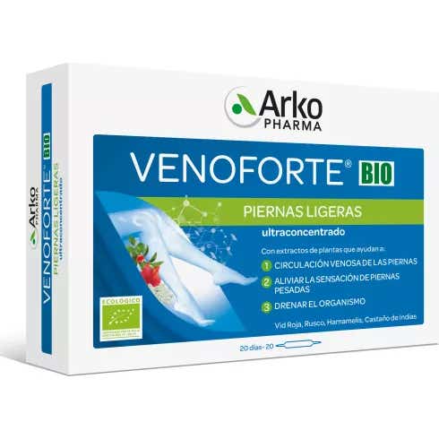 Arkopharma Venoforte BIO Jambes Légères 20 ampoules