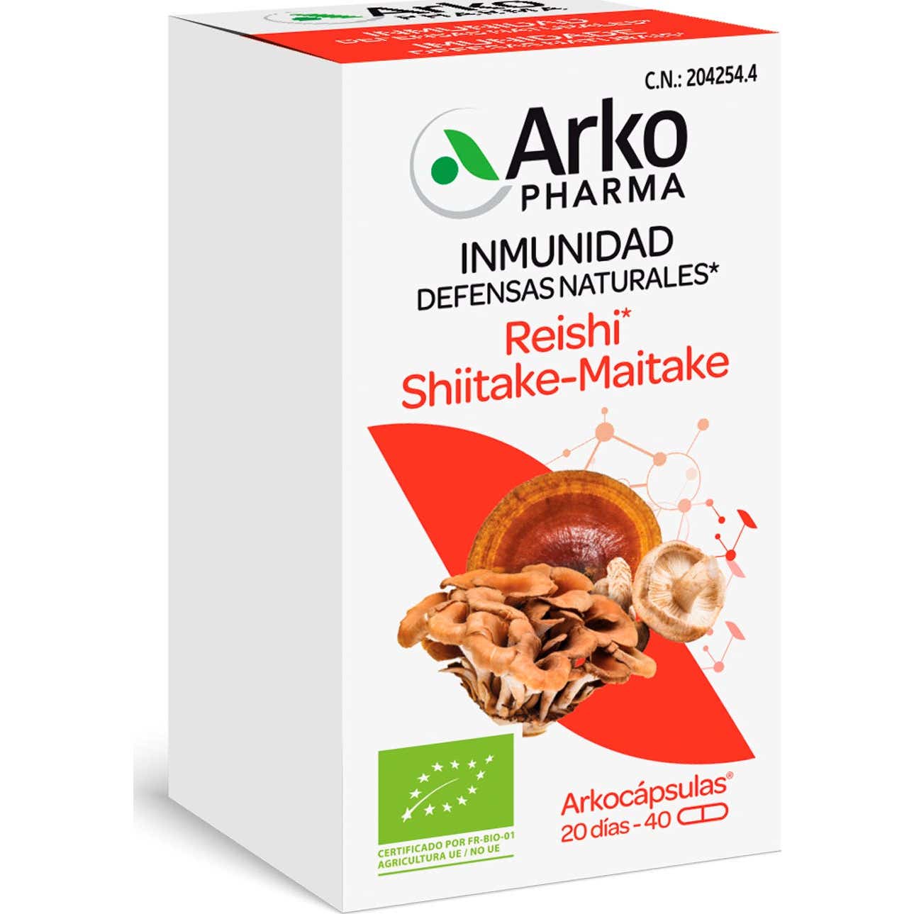 Arkopharma Arkogélules Shiitake Maitake Reishi Bio 40caps