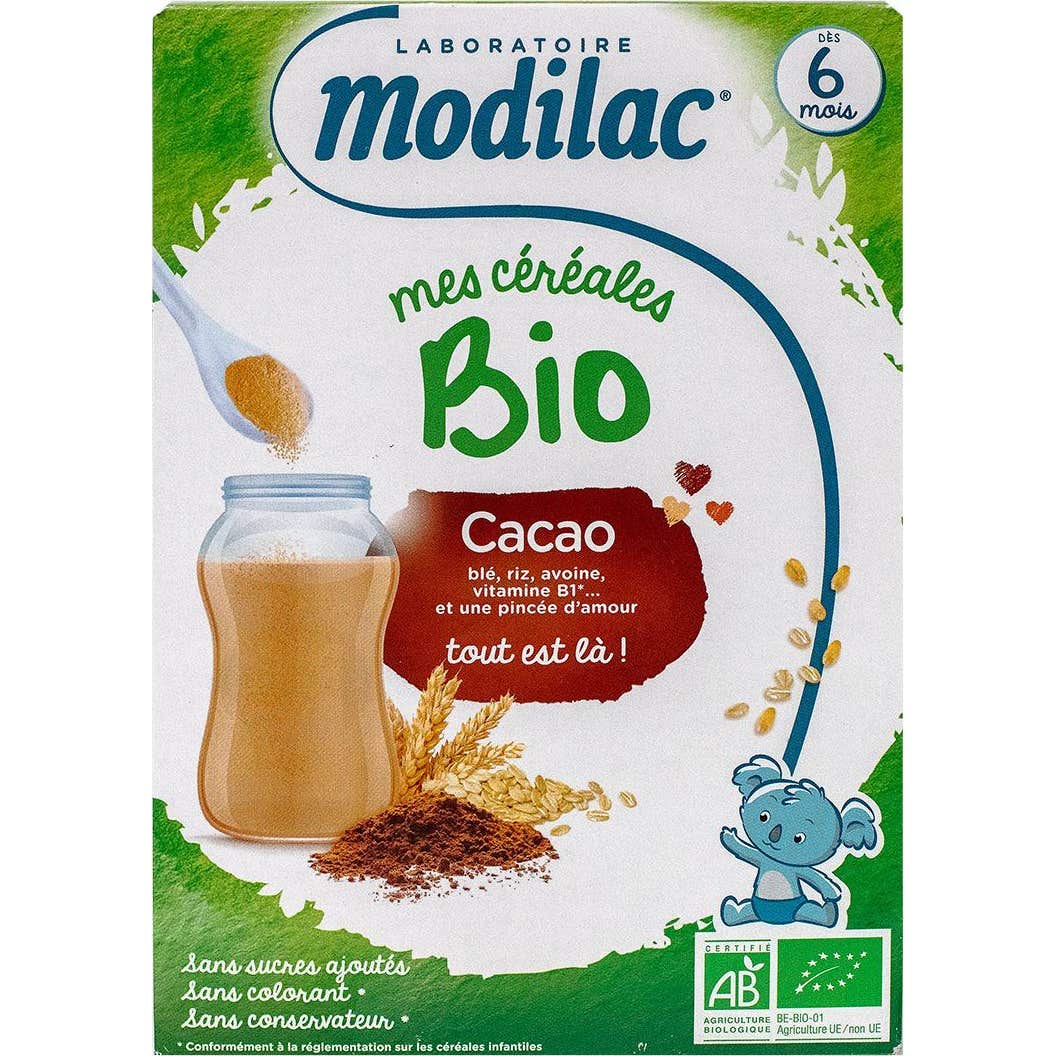 Modilac Mes Céréales Bio Cacao 6 Mois 250g