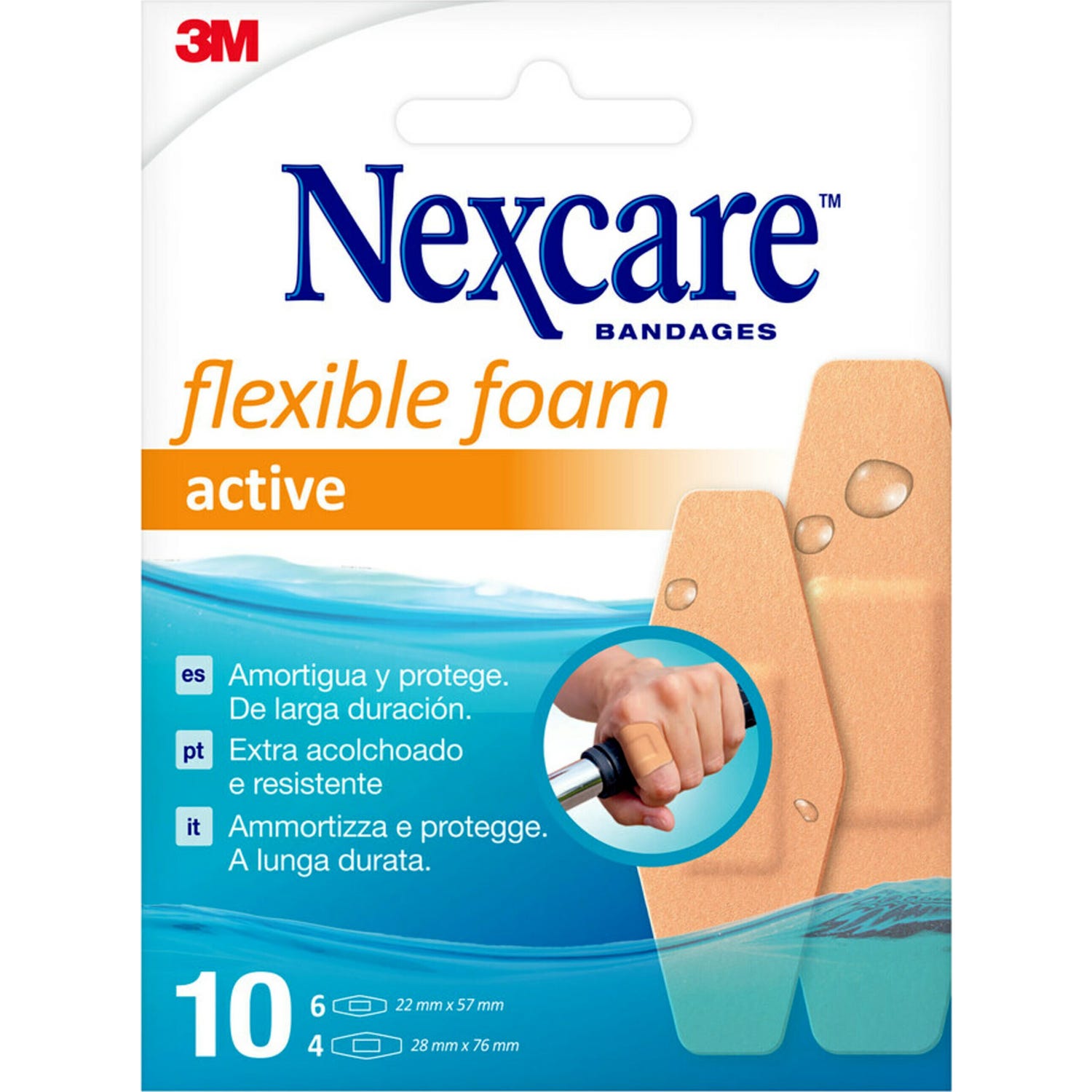 Nexcare Active 360º Assortiment de pansements adhésifs assortis 10 Unités