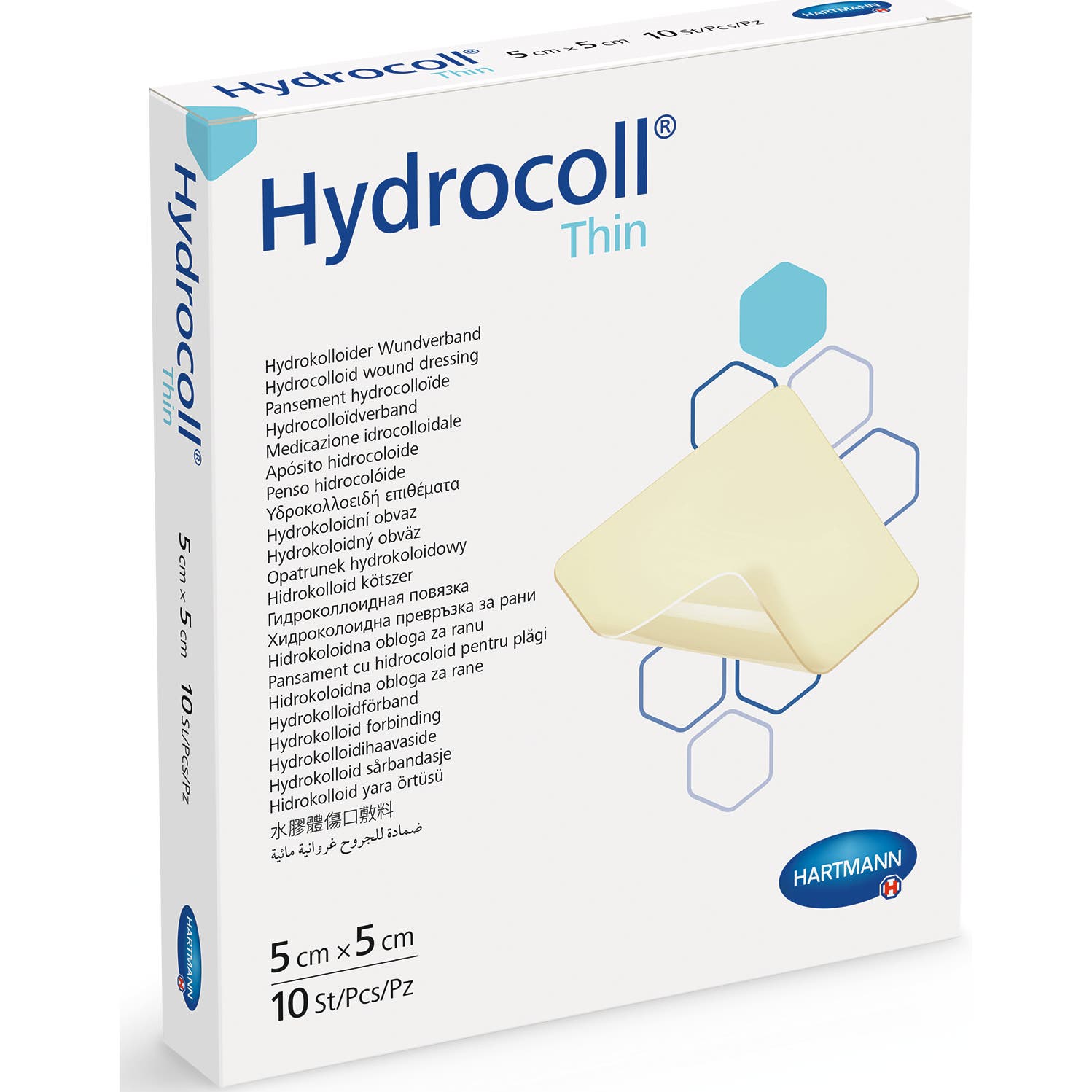 Hydrocoll Thin Pans 5X5Cm 10