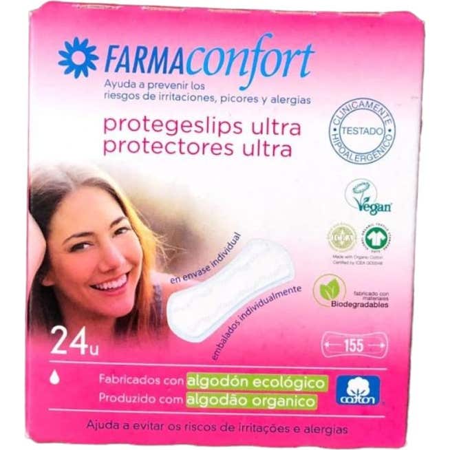Pharmaconfort ultra-thin 100% cotton clip protector 24 pcs