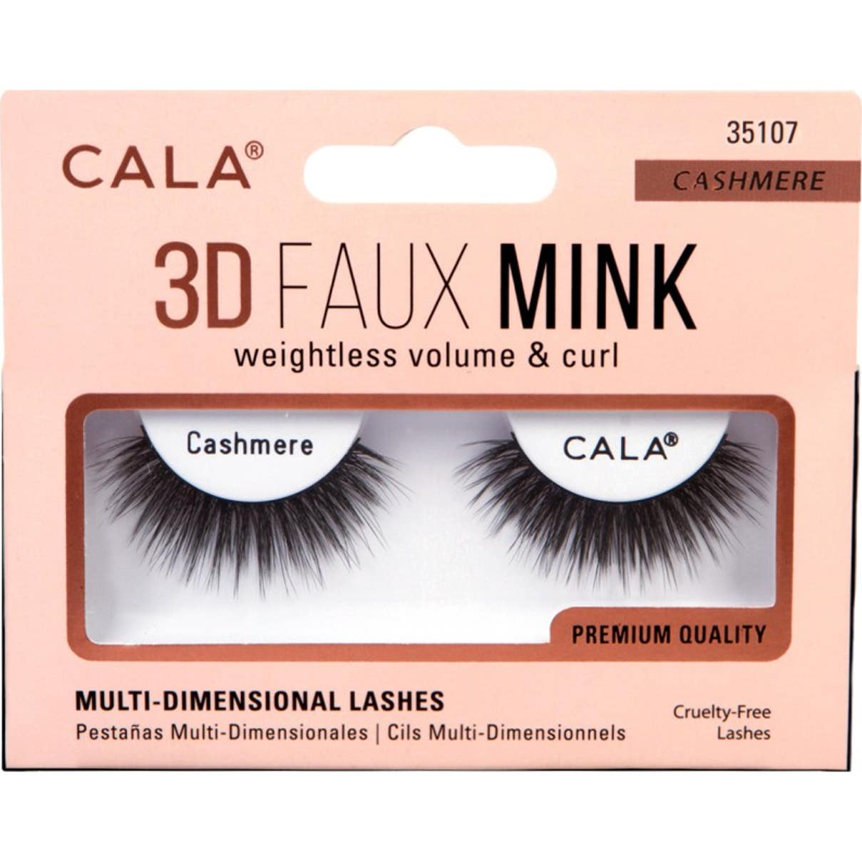 Cala Lashes 3D Faux Mink Faux Cils Cashmere 1 Pairee
