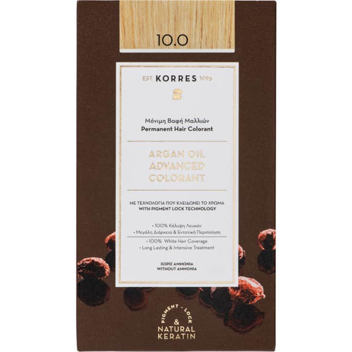 Korres Coloration Permanente Huile D'Argan Blond Platine 10.0