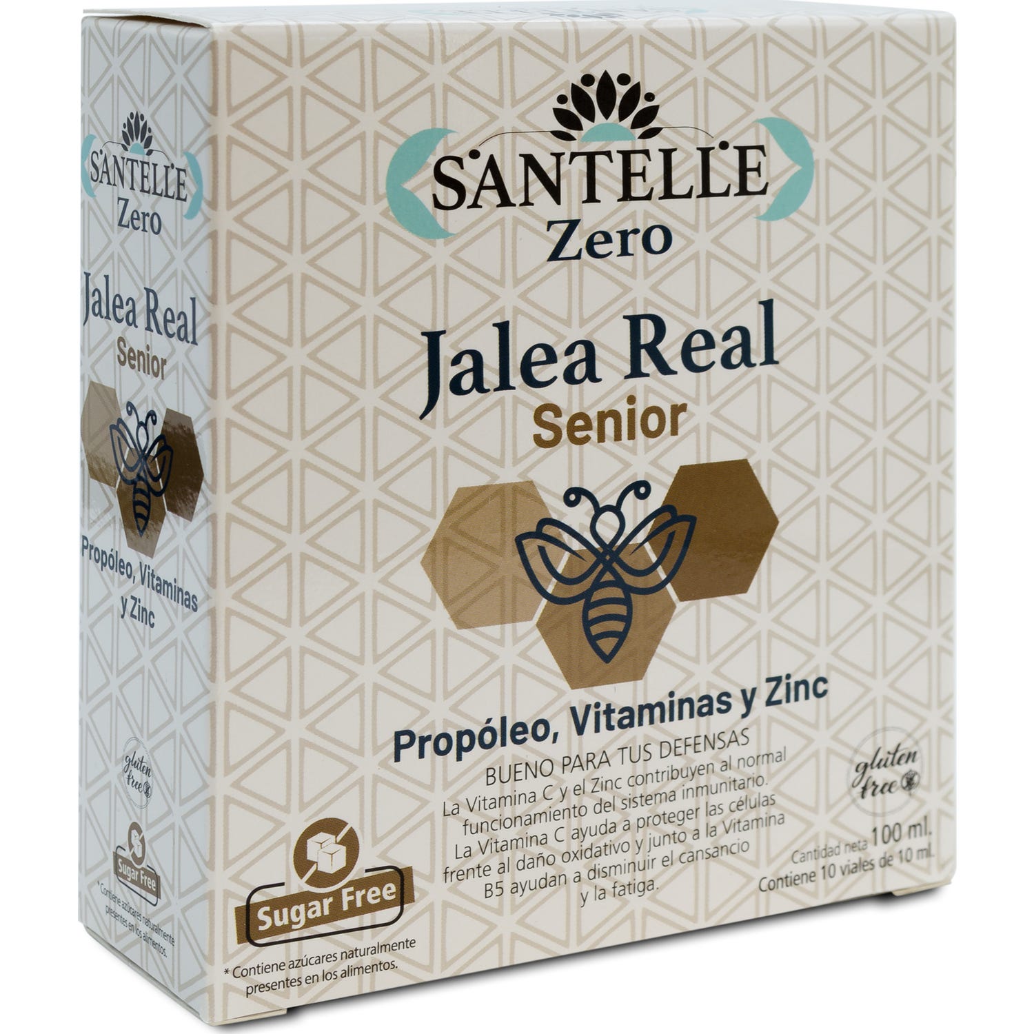 Santelle Royal Jelly Senior avec Propolis, Vitamines et Zinc 10 flacons