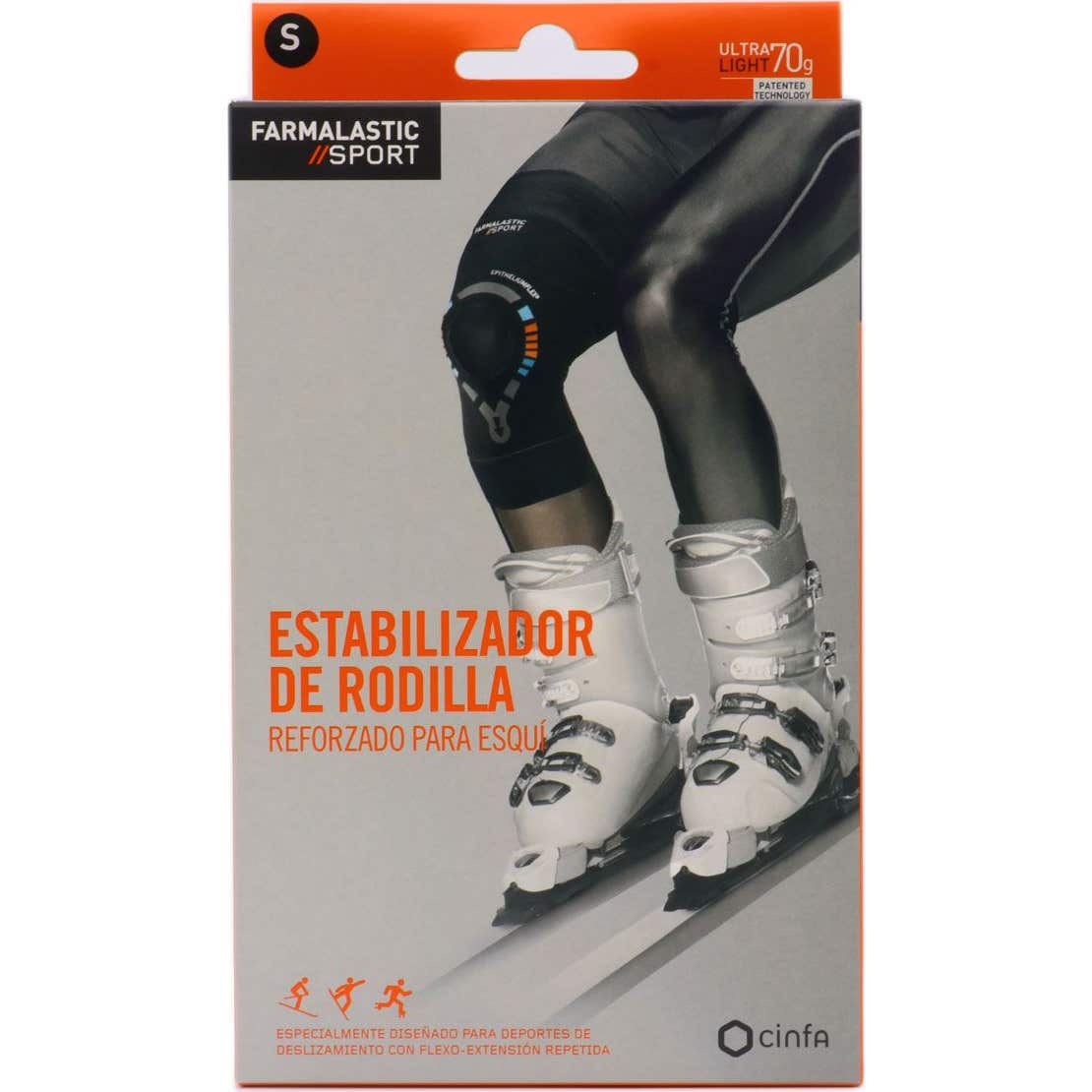 Farmalastic Stabilisateur De Genou Renforcé Pour Skier T-S 35