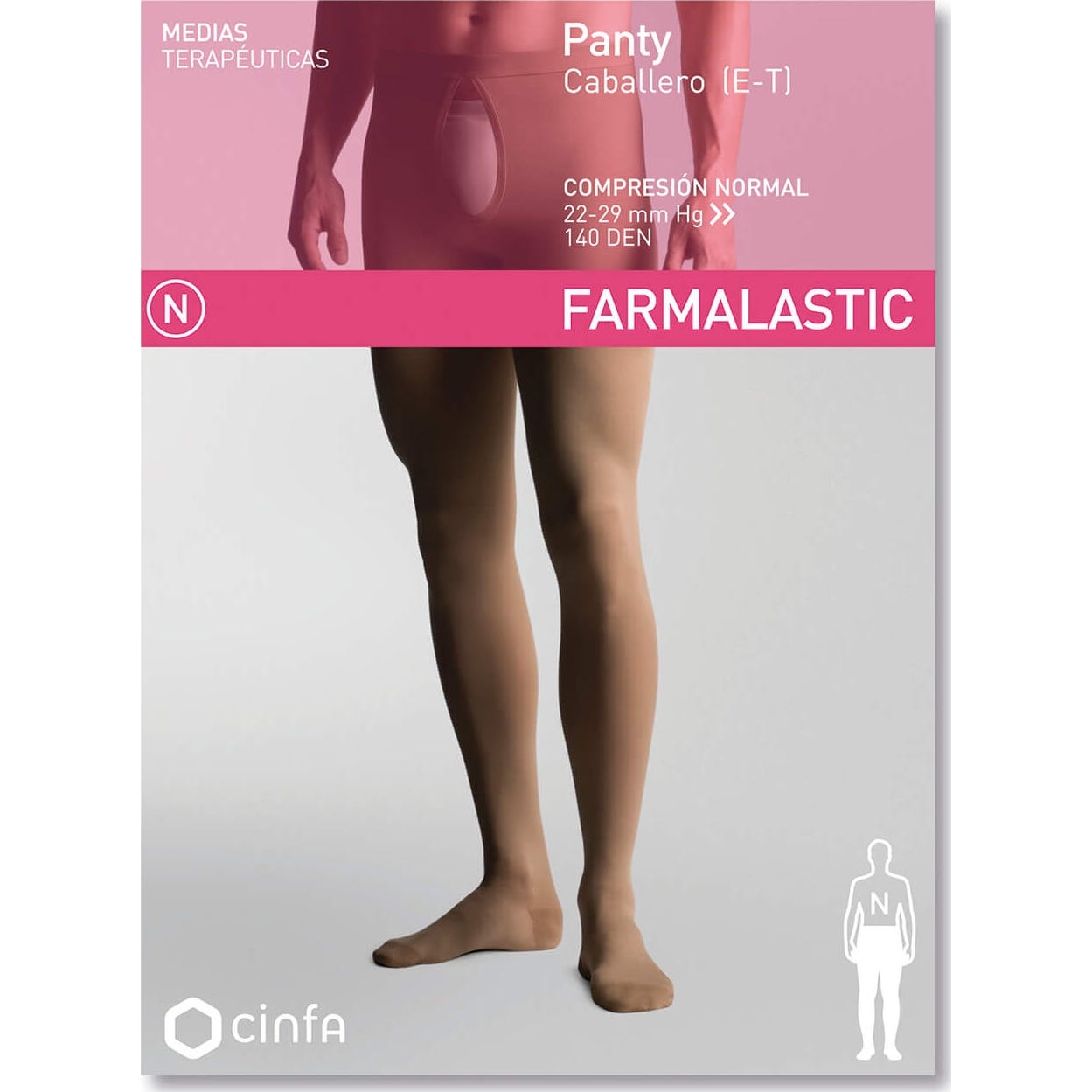 Farmalastic Compression Normale Pantyhose modeler Beige TL