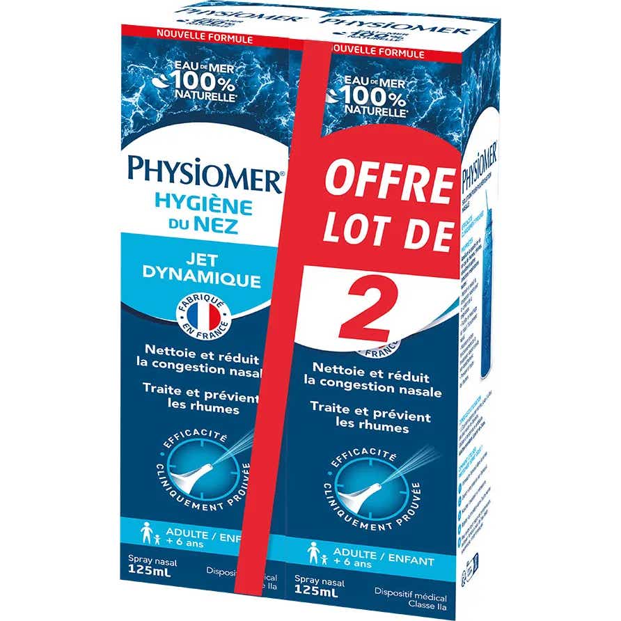 Physiomer Hygiène Du Nez Jet Dynamique 2x125 ml