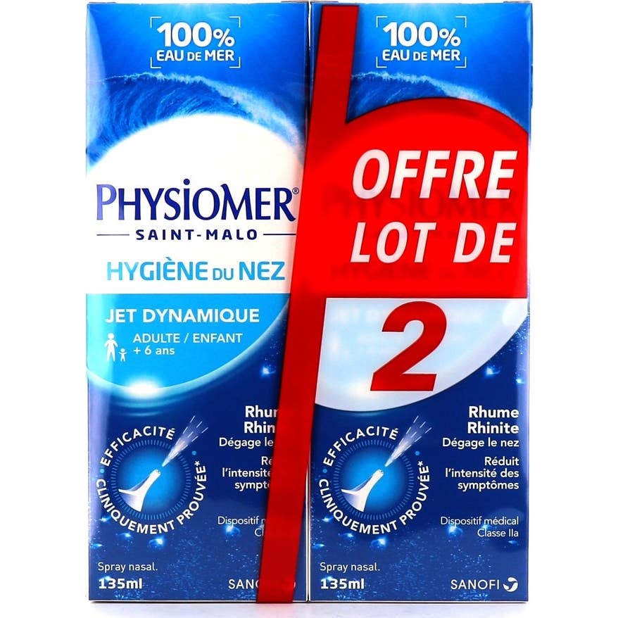 Physiomer Hygiène Du Nez Jet Dynamique 2x135ml