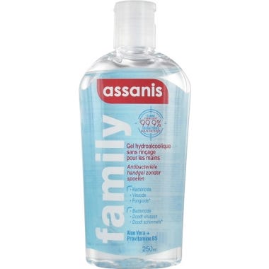 Assanis Gel Hydroalcoolique sans Rinçage Familiar 250ml