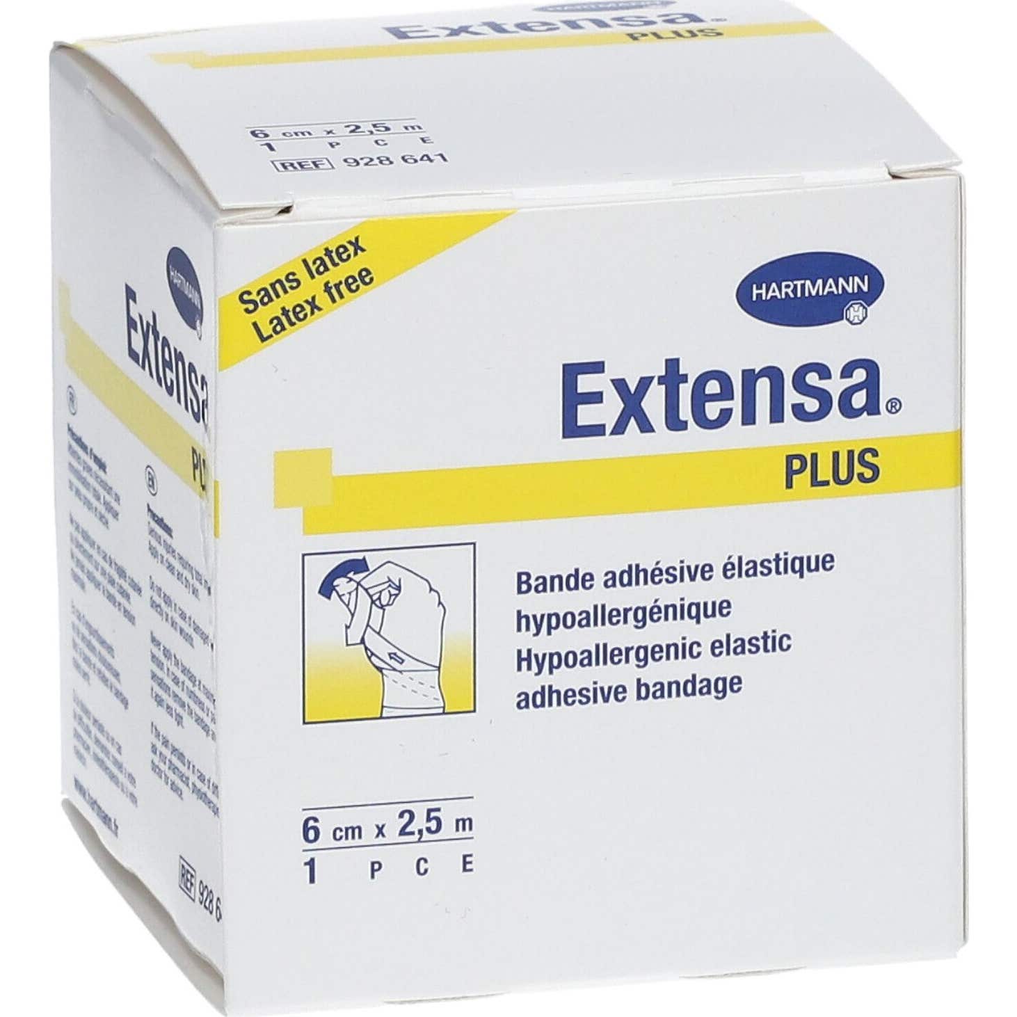 Hartmann Bande Étendu Plus Blanc 2,5mx6cm