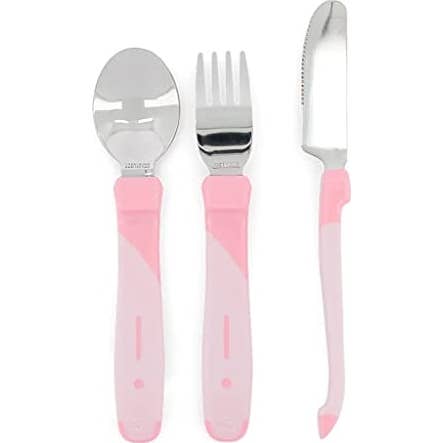 Set de couverts Twistshake 12 Mois Rose