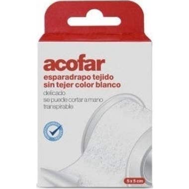 Acofar ruban adhésif non tissé blanc 5x5cm 1ud