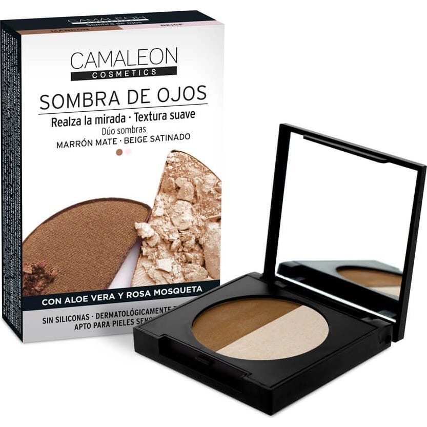 Camaleon Cosmetics Fard à Paupières Marron + Beige 2 x 2.3g
