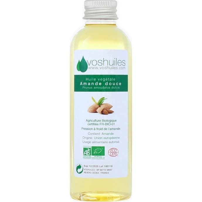Voshuiles Huile Végétale Bio D'Amande Douce 250ml