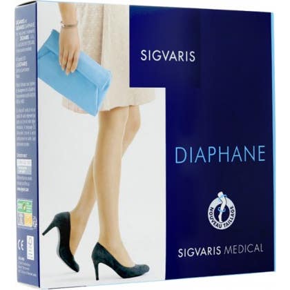 Sigvaris Diaphane Classe 2 Bas Auto Fixant Femme Dune Taille L Hauteur Normale