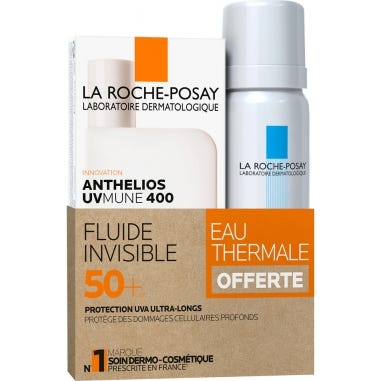 La Roche-Posay Anthelios SPF50+ Fluide Invisible Avec Parfum 50ml + Eau Thermale 50ml