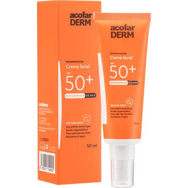 Acofarderm crème solaire solaire SPF50+ 50ml