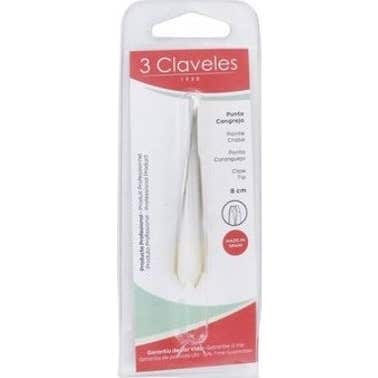 3 oeillets griffe de crabe pointe dorée 8cm 1ud