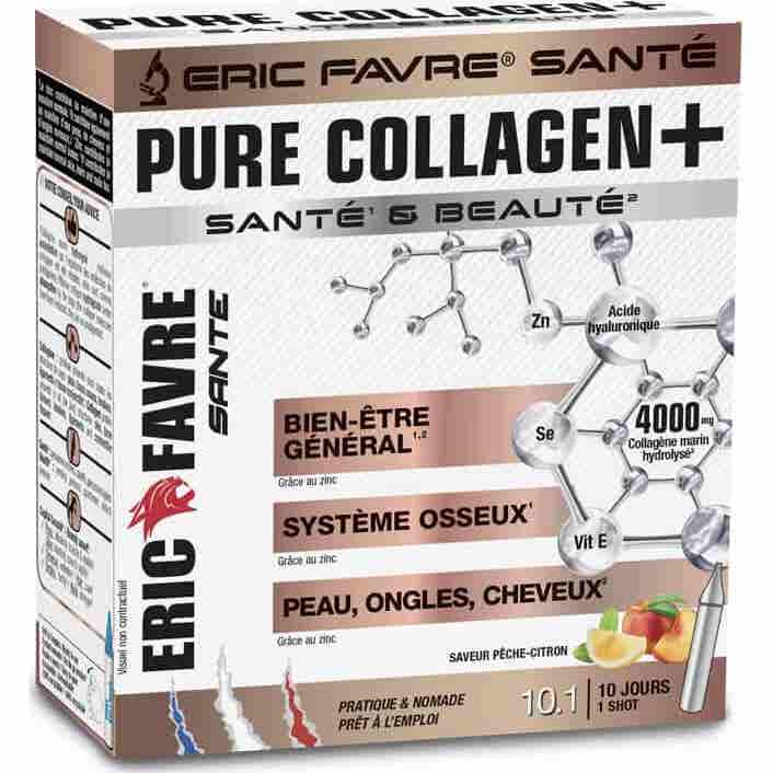 Eric Favre Pure Collagen + Saveur Pêche Citron 10 doses
