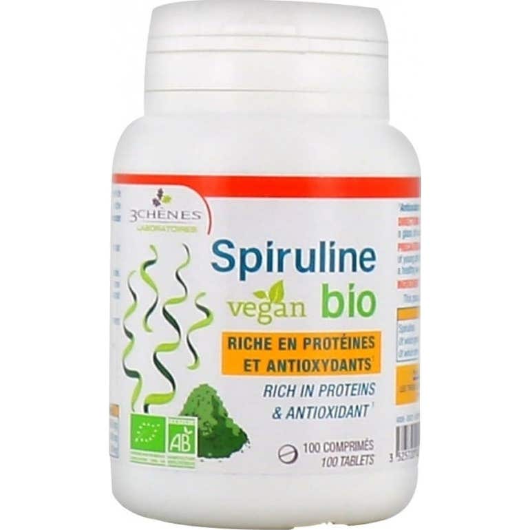 3 Chênes Bio Spiruline De Production Biologique 60 Comprimés Taille 3