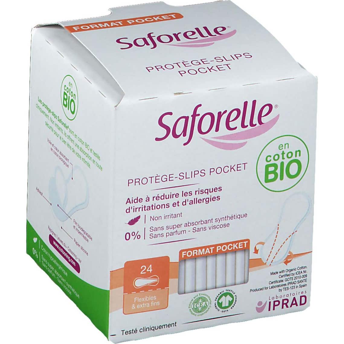 Saforelle Coton Protect Bio Protge Slips Pocket X24