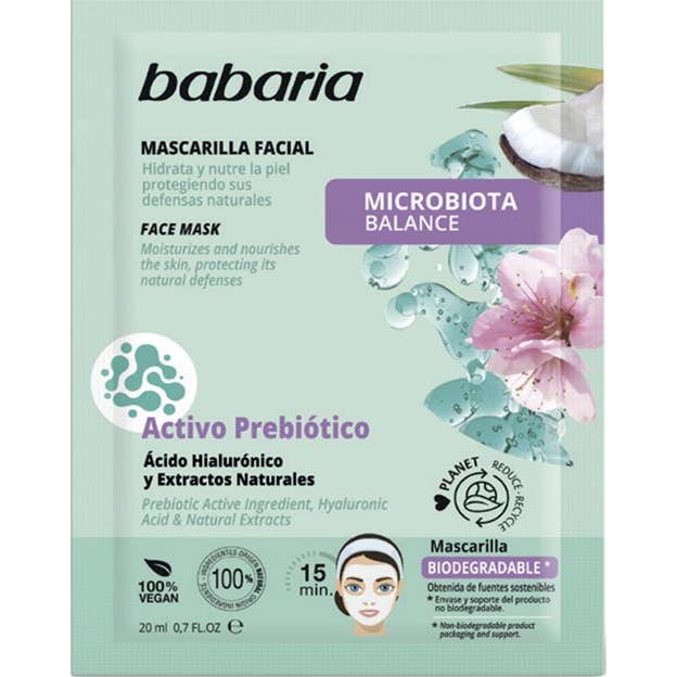 Babaria Microbiota Facial Masque à l'Acide Hyaluronique 20ml