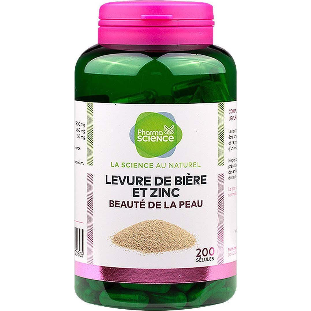 Pharmascience Levure de Bière et Zinc 200 gélules