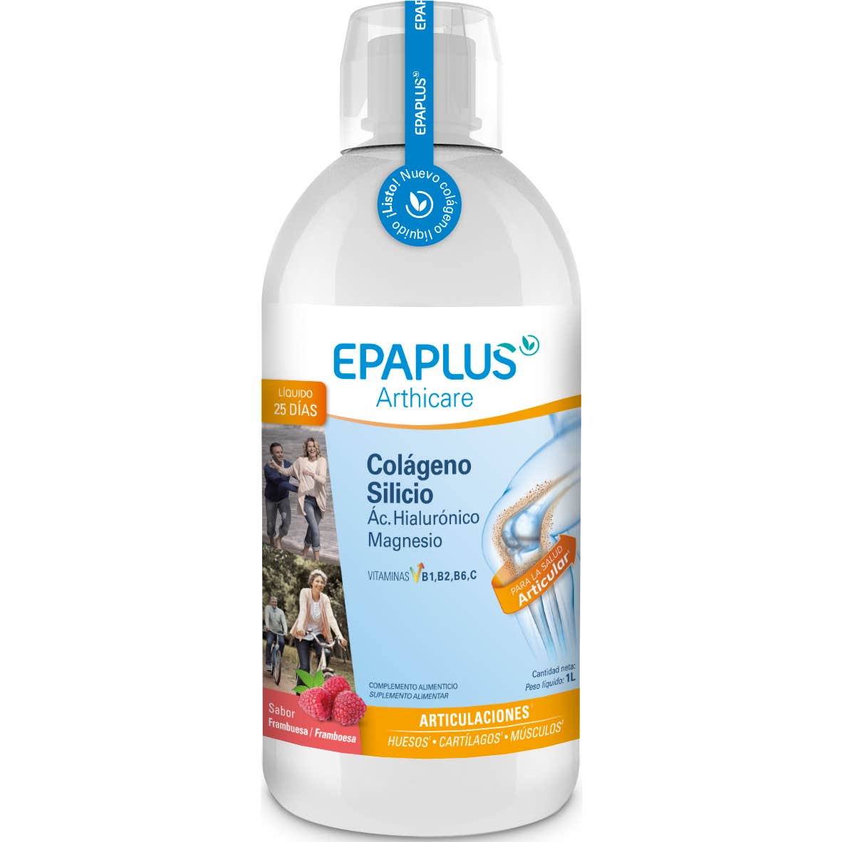 Epaplus Collagène + Acide Hyaluronique Goût Framboise 25 Jours 1l