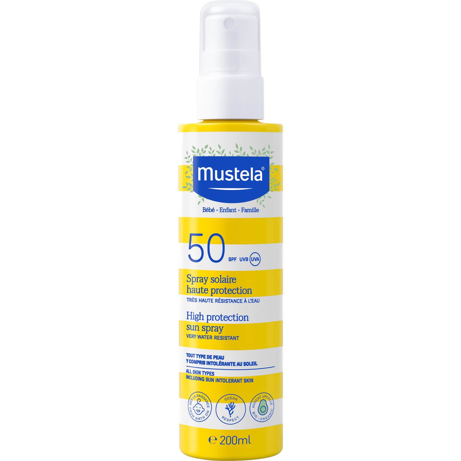 Mustela Spray Solaire Haute Protection SPF50 200ml