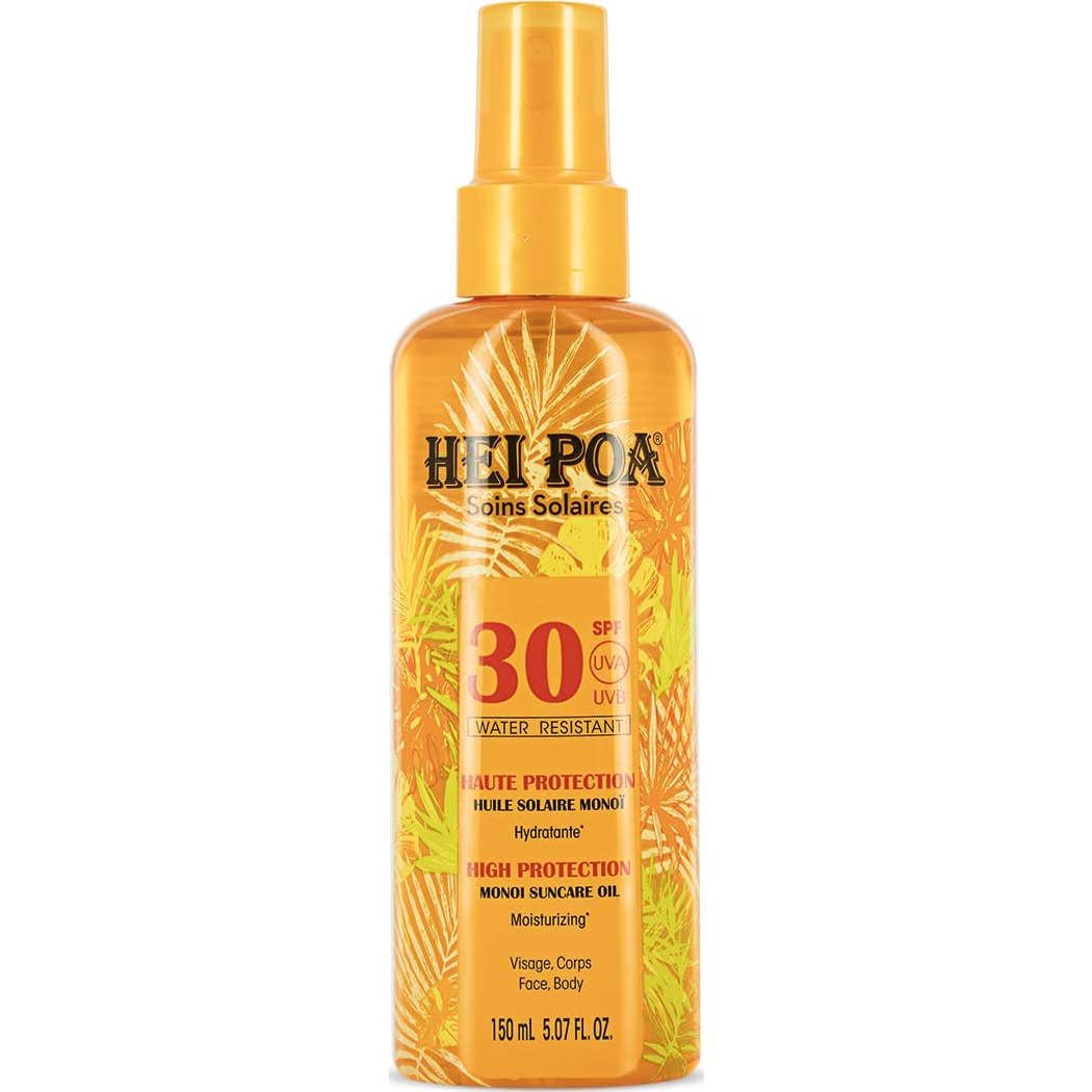 Hei Poa Huile Solaire Monoï Haute Protection Spf 30 150 ml