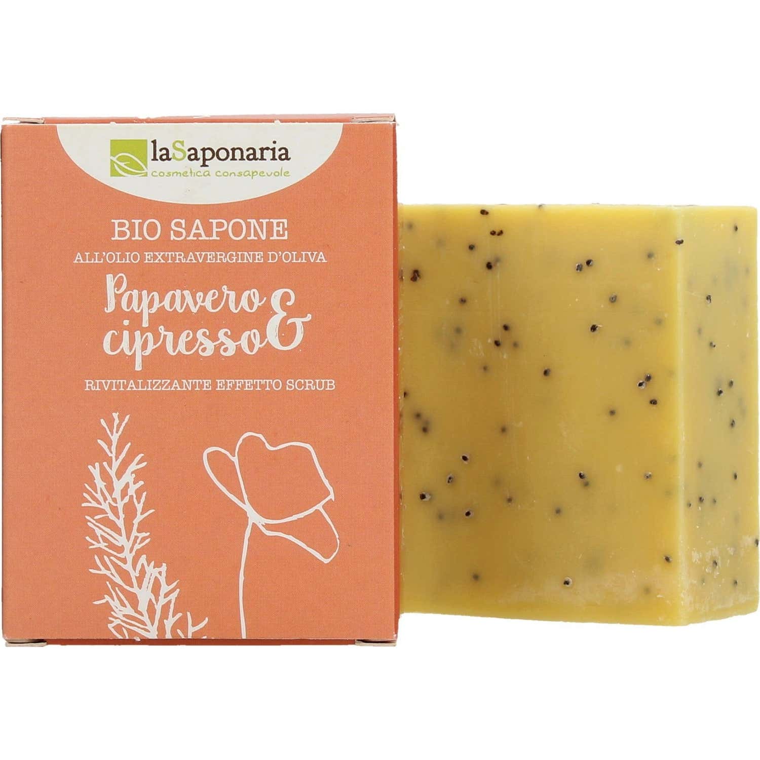 La Saponaria Savon Solide Coquelicot et Cyprès 100g