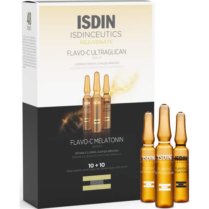 Isdinceutics Flavo-C Pack Ultraglican 10amp + Melatonin 10amp