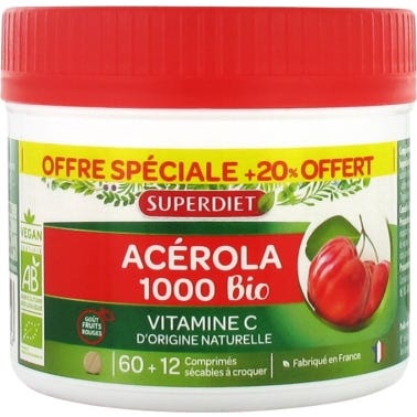 Superdiet Acerola 1000 Bio 72comp