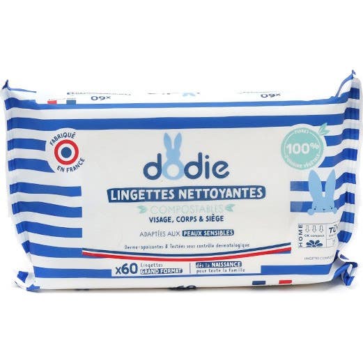 Dodie Lingette Nettoyante 3 en 1 60 Lingettes