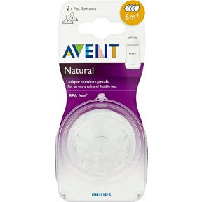 Avent Natural Teat Fast Flow Teat 2 pièces