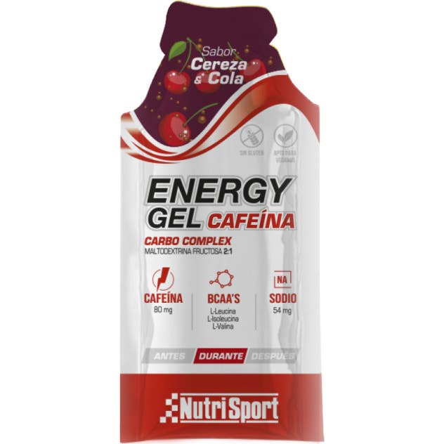 Nutrisport Energy Gel Cerise Cola Caféine 80mg 35g
