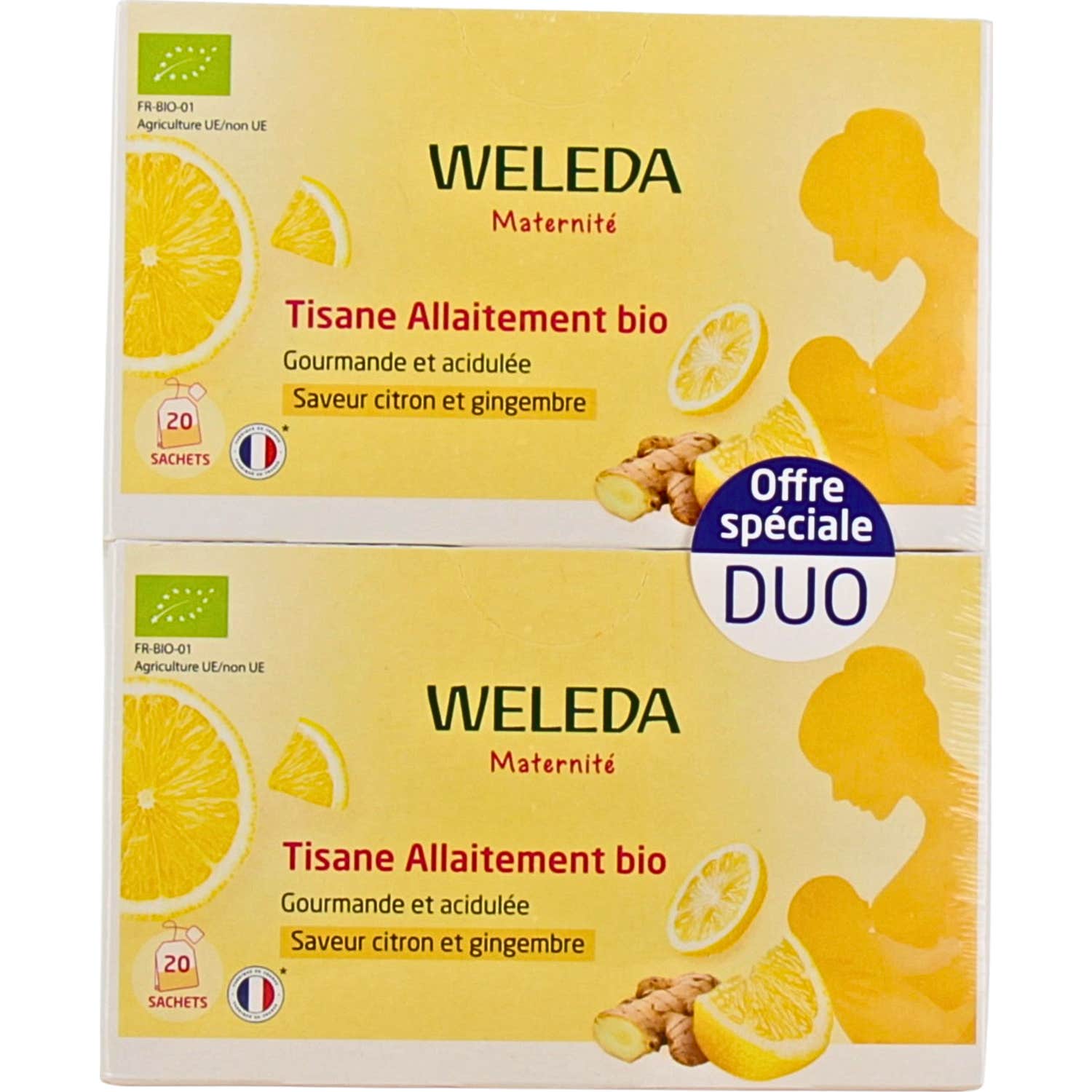 Weleda Tisane Allaitement Bio Citron Gingembre 2x20 Sachets