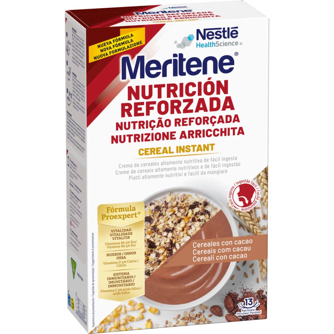 Nestlé Meritene Nutrition Renforcée Céréales Instantanées Céréales au Cacao 520g