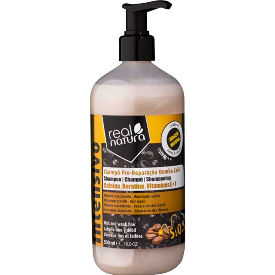 Real Natura Shampooing Sans Sel Pro-RÃ©pair CafÃ© 500ml