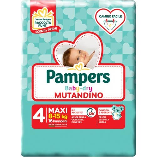 Pampers Baby Dry Couche Culotte Taille 4 Maxi 16uts