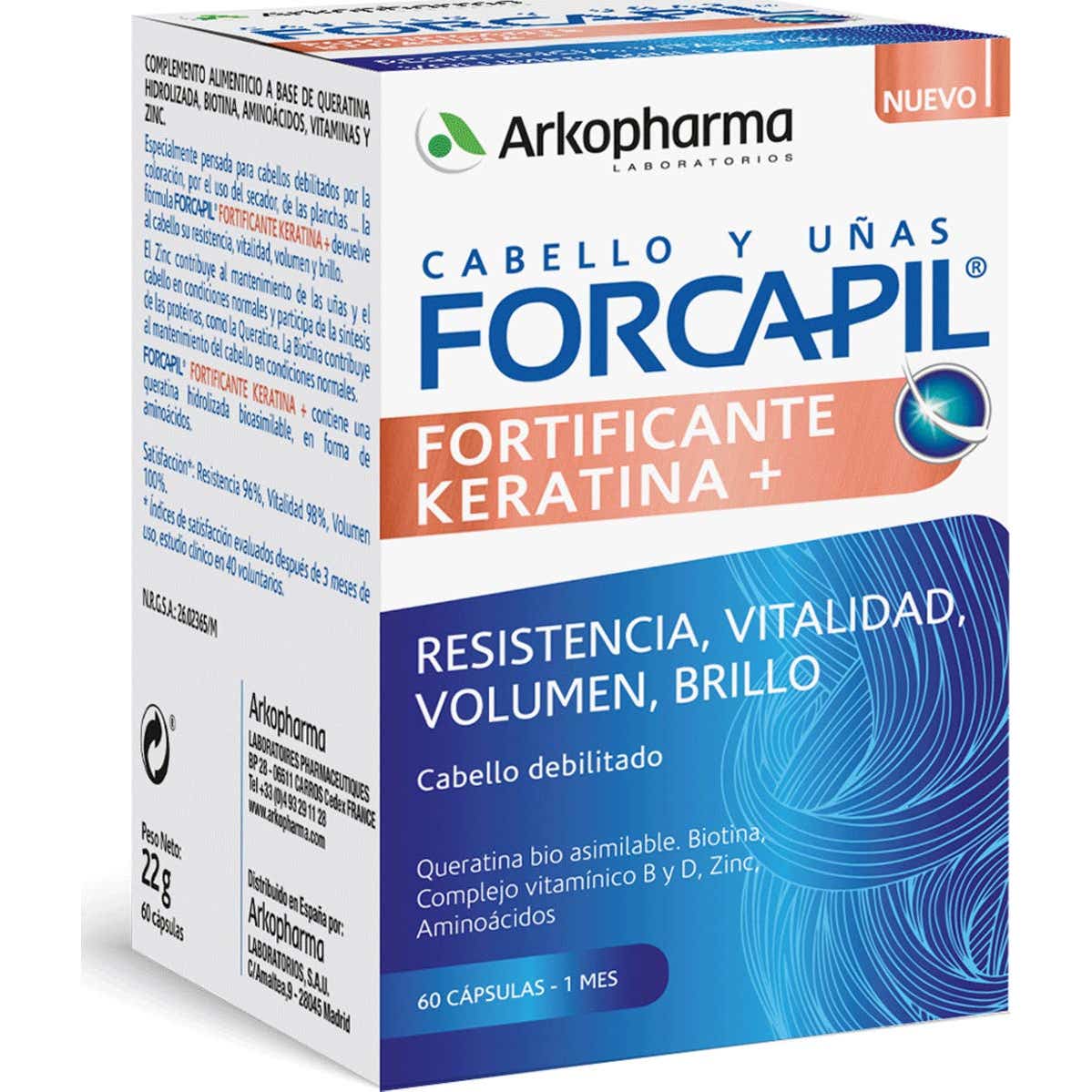 Forcapil Fortifiant + Kératine 60 Gélule