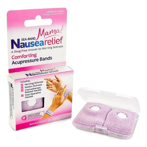 Sea Band Mama Bracelets Apaise Nausée Rose 2uts