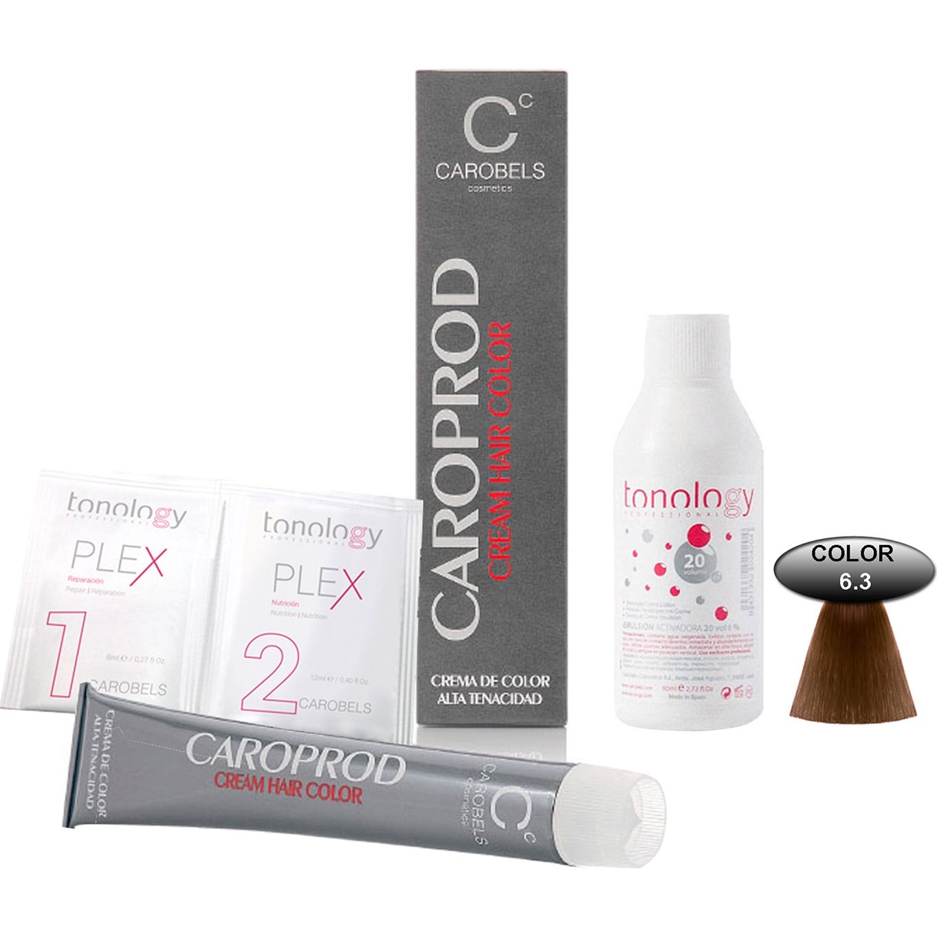 Caroprod N§6.3 Teintures pour cheveux blond foncé or foncé 60 Ml