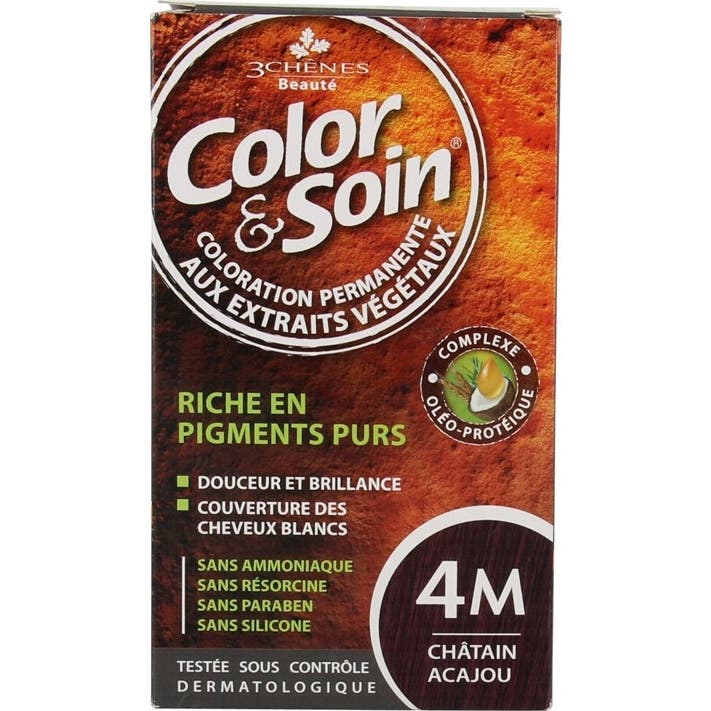 Color & Soin Kit Coloration Permanente 4M Châtain Acajou