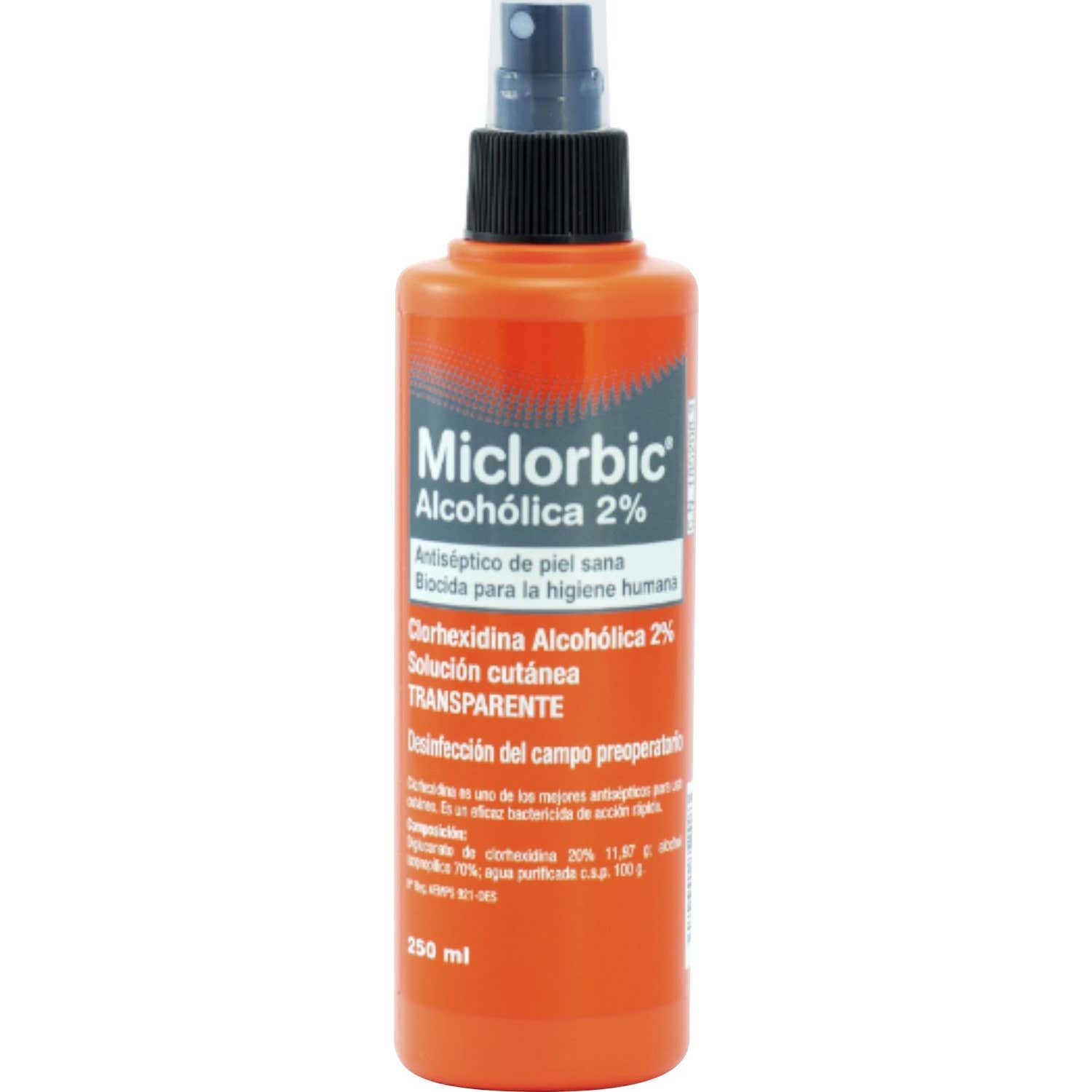 Miclorbic Chlorhexidine Alcoolique 2% Incolore Spray 250ml